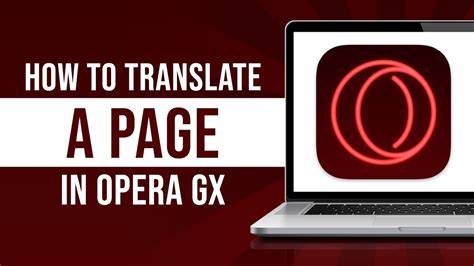 how to translate page on opera gx